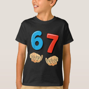 Grappige Zes Zeven 6 7 Meme Gen Alpha Jargon 67 Ha T-shirt