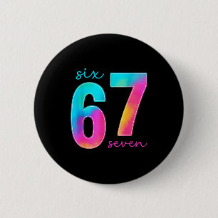 Grappige Zes Zeven 6 7 Meme Gen Alpha Jargon 67 Ki Ronde Button 5,7 Cm