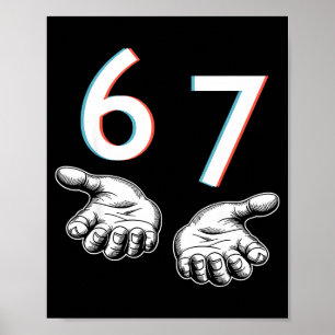 Grappige Zes Zeven 6 7 Meme Gen Alpha Jargon 6 7 H Poster