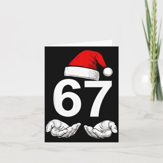 Grappige Zes Zeven 6 7 Meme Gen Alpha Jargon Kerst Kaart (Voorkant)