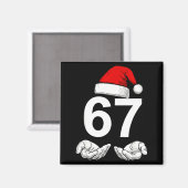 Grappige Zes Zeven 6 7 Meme Gen Alpha Jargon Kerst Magneet (Voorkant / Achterkant)