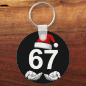 Grappige Zes Zeven 6 7 Meme Gen Alpha Sla Christma Sleutelhanger (Voorkant)