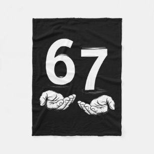Grappige Zes Zeven 6 7 Meme Gen Alpha Sla Jargon 6 Fleece Deken