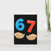 Grappige Zes Zeven 6 7 Meme Gen Alpha Sla Jargon 6 Kaart (Voorkant)