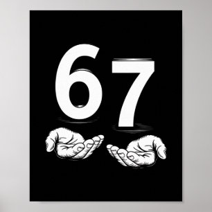 Grappige Zes Zeven 6 7 Meme Gen Alpha Sla Jargon 6 Poster