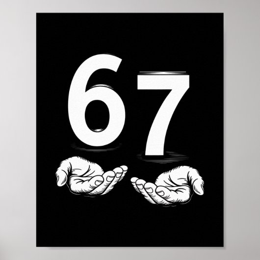 Grappige Zes Zeven 6 7 Meme Gen Alpha Sla Jargon 6 Poster (Voorkant)