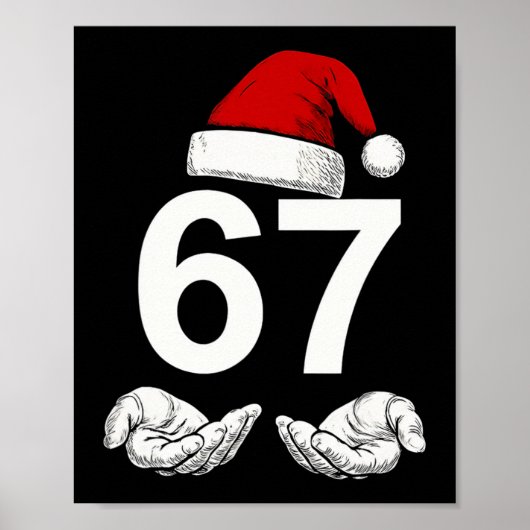 Grappige Zes Zeven 6 7 Meme Gen Alpha Slaapkleding Poster (Voorkant)