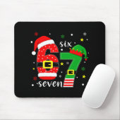 Grappige Zes Zeven 6 7 Meme Kerstmis 67 Nummer Xma Muismat (Met muis)