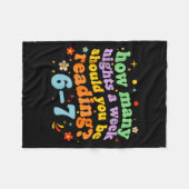 Grappige zes zeven 6 7 Meme leraar ontwerp Lezen 6 Fleece Deken (Voorkant (Horizontaal))