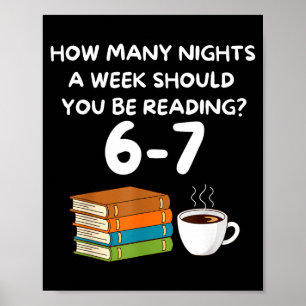 Grappige Zes Zeven 6 7 Meme Leraar Ontwerp Lezen 6 Poster