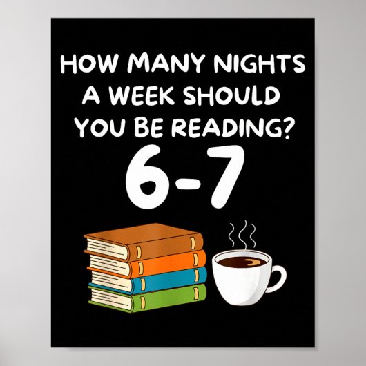 Grappige Zes Zeven 6 7 Meme Leraar Ontwerp Lezen 6 Poster (Voorkant)