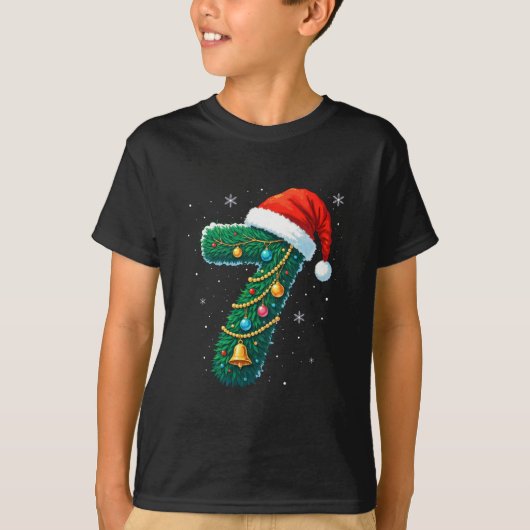 Grappige zes zeven 6 7 meme ontwerp koppels kerstm t-shirt (Voorkant)