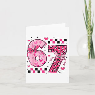 Grappige zes zeven 6 7 meme valentijn voor mannen  kaart
