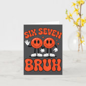 Grappige Zes Zeven 6 7 Meme Valentijnsharten Valen Kaart (Gele Bloem)