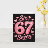 Grappige zes zeven 6 7 meme voor mannen vrouwen ki kaart (Gele Bloem)