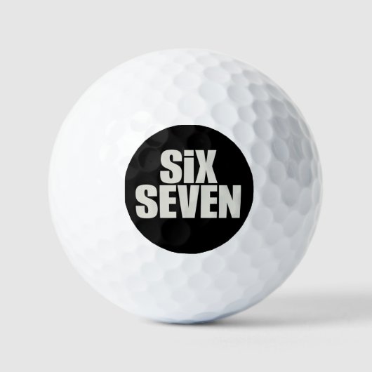 Grappige Zes Zeven 6 7 Meme zeggen Golfballen (Voorkant)