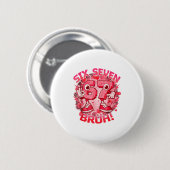 Grappige Zes Zeven Bruh 67 Brainrot Meme Valentijn Ronde Button 5,7 Cm (Voorkant /achterkant)