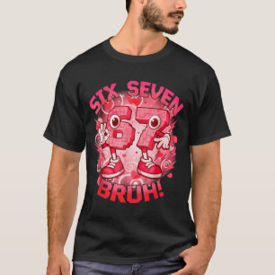 Grappige Zes Zeven Bruh 67 Brainrot Meme Valentijn T-shirt