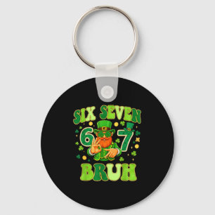 Grappige zes zeven bruh 6 7 St. Patrick's Day 67 m Sleutelhanger