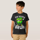 Grappige zes zeven bruh st patricks dag dabbing t-shirt (Voorkant volledig)