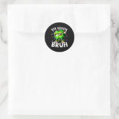 Grappige zes zeven bruh St. Patrick's Day dabben Ronde Sticker (Tas)
