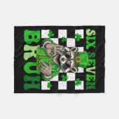 Grappige zes zeven bruh wasbeer st patricks dag 67 fleece deken (Voorkant (Horizontaal))