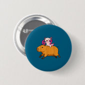 Grappige Zes Zeven Kawaii Axolotl Capybara Ronde Button 5,7 Cm (Voorkant /achterkant)