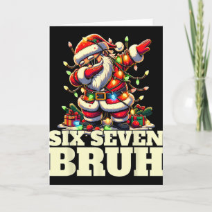 Grappige Zes Zeven Kerstmis 6-7 Meme Kerstman 6 7  Kaart