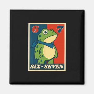 Grappige zes zeven kikker 6 7 meme Gen Alpha straa Magneet