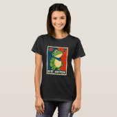 Grappige zes zeven kikker 6 7 meme Gen Alpha straa T-shirt (Voorkant volledig)