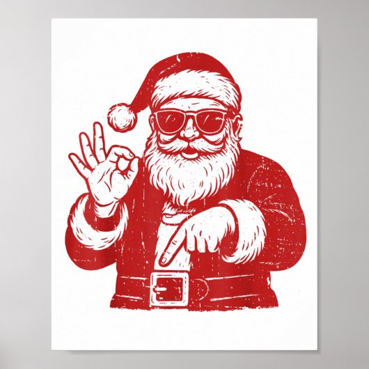 Grappige Zes Zeven Meme 67 Kerstmis Brainrot Kerst Poster (Voorkant)