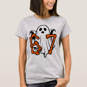 Grappige Zes Zeven Meme 6 7 Halloween Geest Kledin T-shirt
