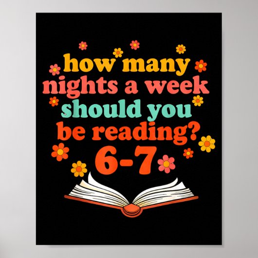 Grappige Zes Zeven Meme 6 7 Leraar Boek Lezen 6 7 Poster (Voorkant)