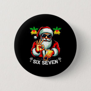 Grappige Zes Zeven Meme Gelukkig Kerstmis 2026 Coo Ronde Button 5,7 Cm