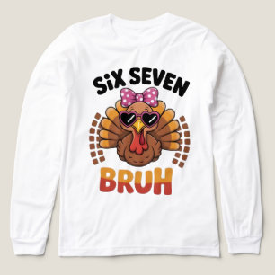 Grappige Zes Zeven Meme Kalkoen Bruh 2025 Tri-Blend Shirt