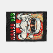 Grappige Zes Zeven Meme Kerst Cool Sinterklaas Zeg Fleece Deken (Voorkant (Horizontaal))