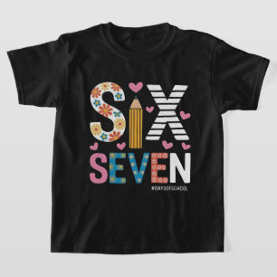 Grappige Zes Zeven Meme: Leraar Legt 6-7 Uit T-shirt