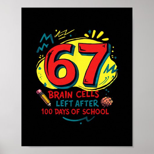 Grappige Zes Zeven Meme Leraar Student Kinderen 10 Poster (Voorkant)