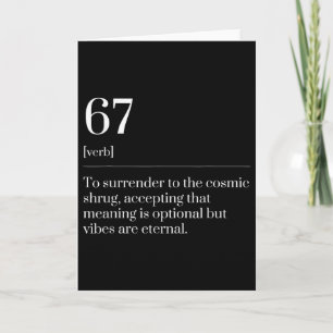 Grappige Zes Zeven Nummer 67 Meme Woordenboek Defi Kaart