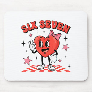 Grappige Zes Zeven Schattig Hart 67 Meme Valentijn Muismat