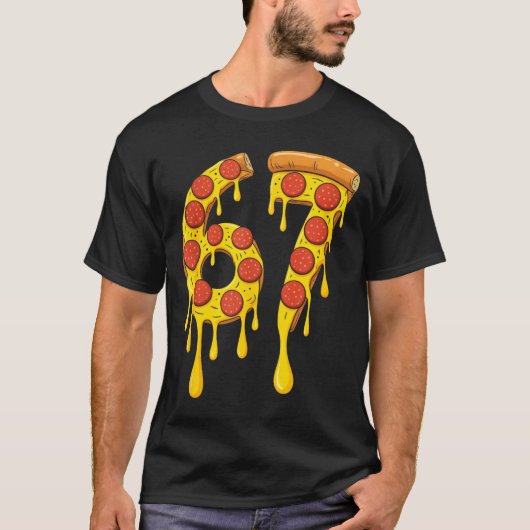 Grappige Zes Zeven Zza 67 Nummer T-shirt (Voorkant)