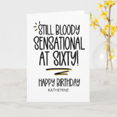 Grappige zestig wordt ouder 60e verjaardag voor vr kaart (Gele Bloem)