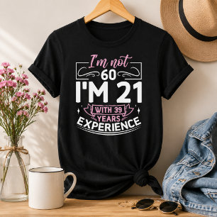 Grappige zestig zestigste Script 60e verjaardag ge T-shirt