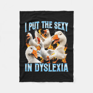 Grappige zet de in dyslexie dyslectisch bewustzijn fleece deken