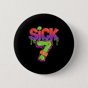Grappige Zieke Zeven 67 Grappige Meme Ziek Van 7 Ronde Button 5,7 Cm