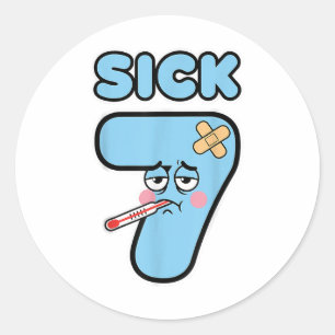 Grappige Zieke Zeven 67 Halloween Kostuum Voor Tre Ronde Sticker