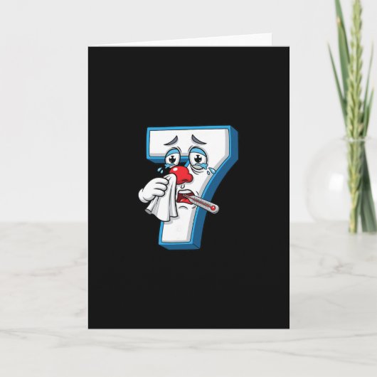 Grappige Zieke Zeven Kostuum 71 Kaart (Voorkant)