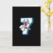 Grappige Zieke Zeven Kostuum 71 Kaart (Gele Bloem)