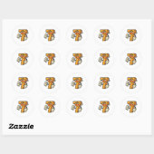 Grappige Zieke Zeven Kostuum 7_1  Ronde Sticker (Vel)