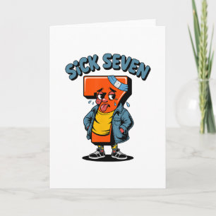Grappige Zieke Zeven Meme Zes Zeven Woordspeling H Kaart